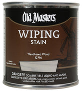 Old Masters 12716 Wiping Stain, Weathered Wood, Liquid, 0.5 pt, Can